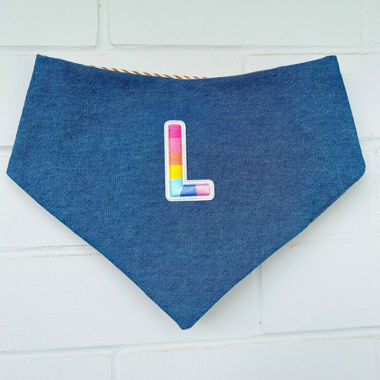 Pocket & Stitch Reversible handmade dog Bandana| Designer Dog Bandanna