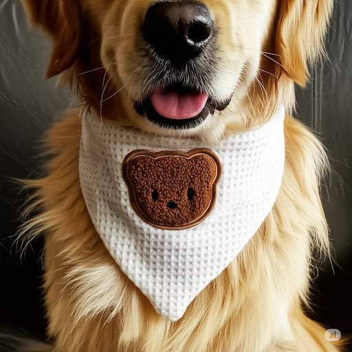 Cord & waffle Reversible handmade dog Bandana| Designer Dog Bandanna