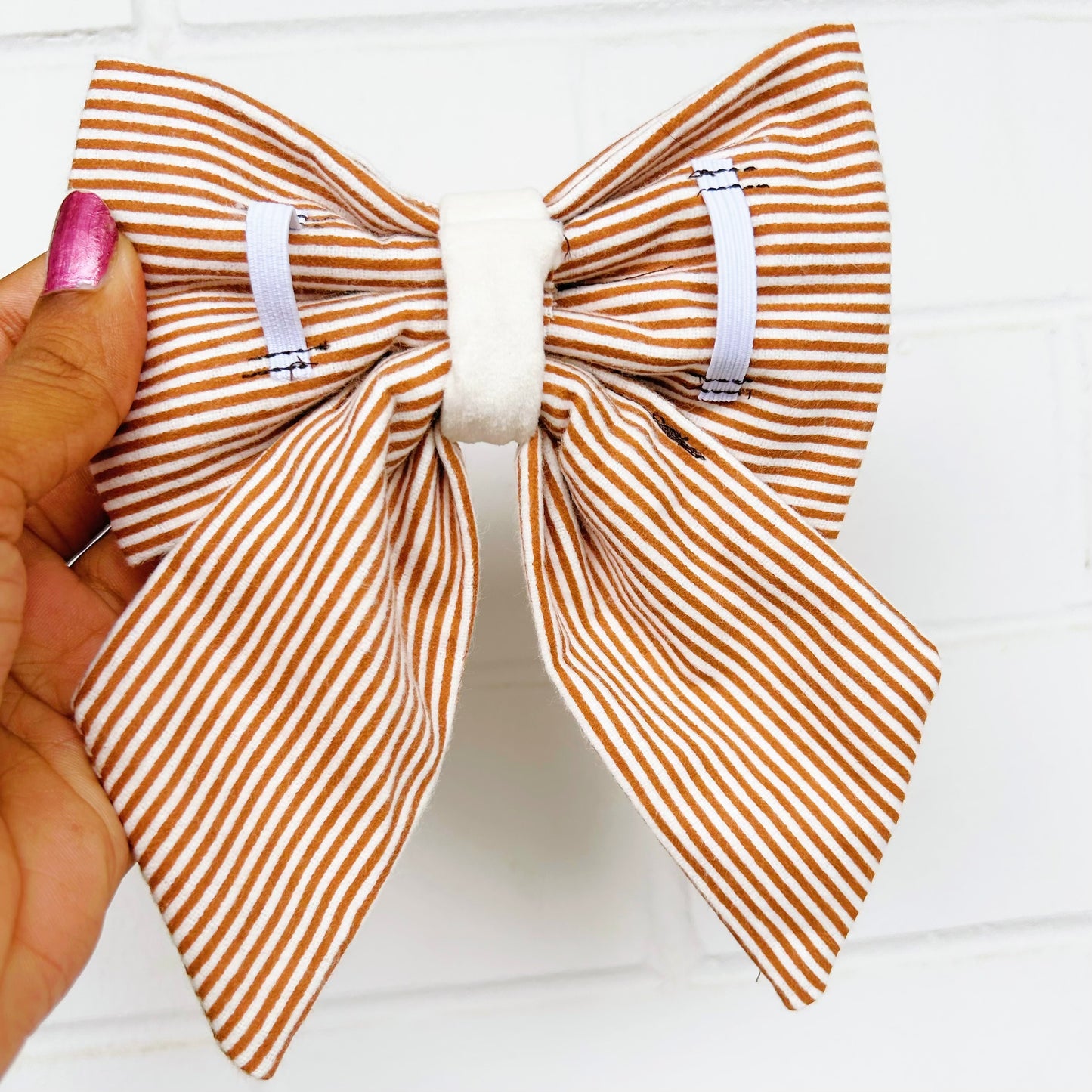 Teddy Stripe Handmade Sailor bow for your pets