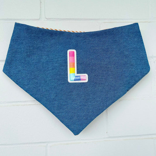 Pocket & Stitch Reversible handmade dog Bandana| Designer Dog Bandanna