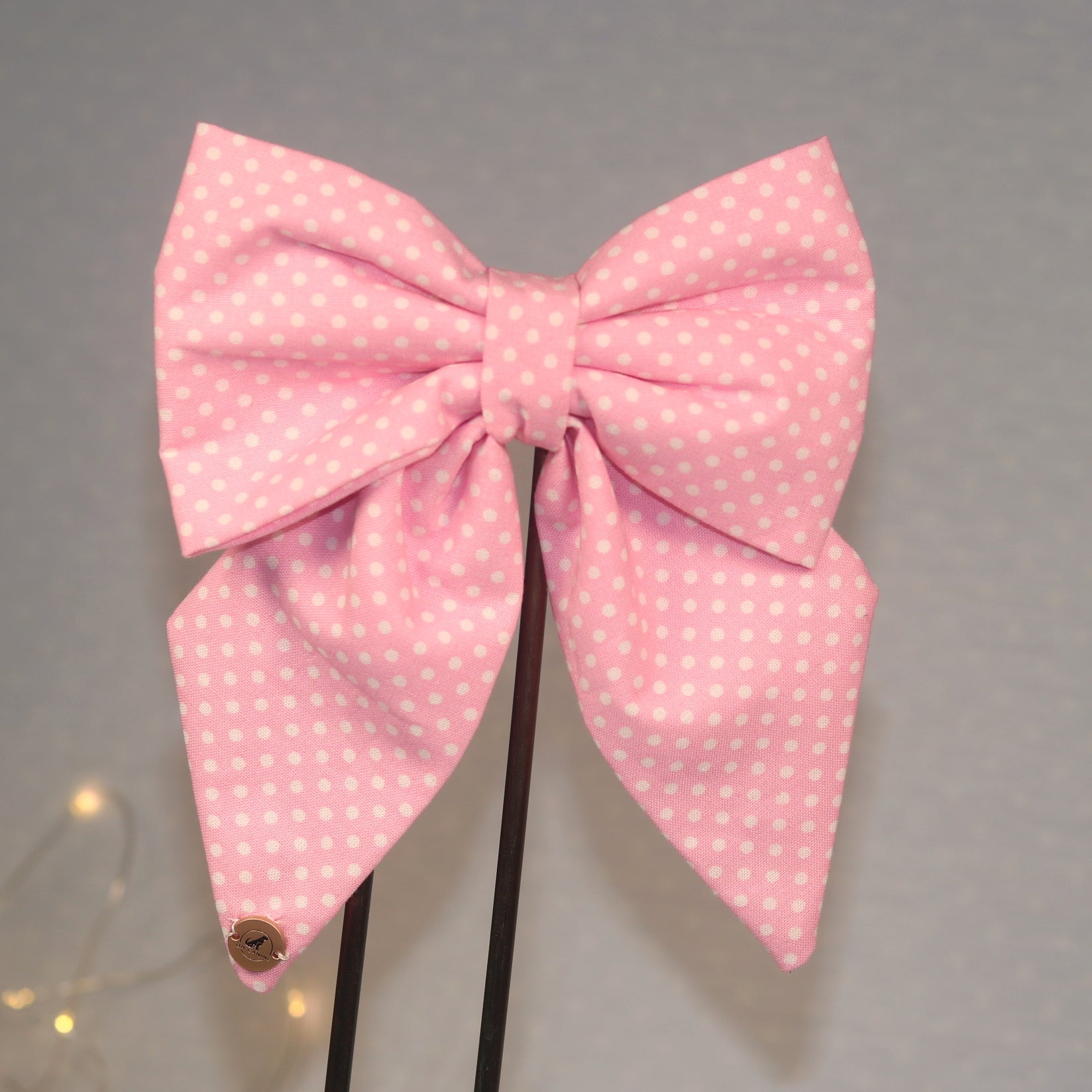 Pink Polkadot SailorBow for Pets