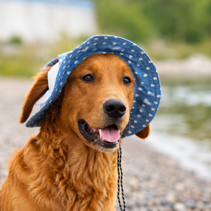 Sweetheart Dog Bucket Hat | Handmade Adjustable Dog Sun Hat