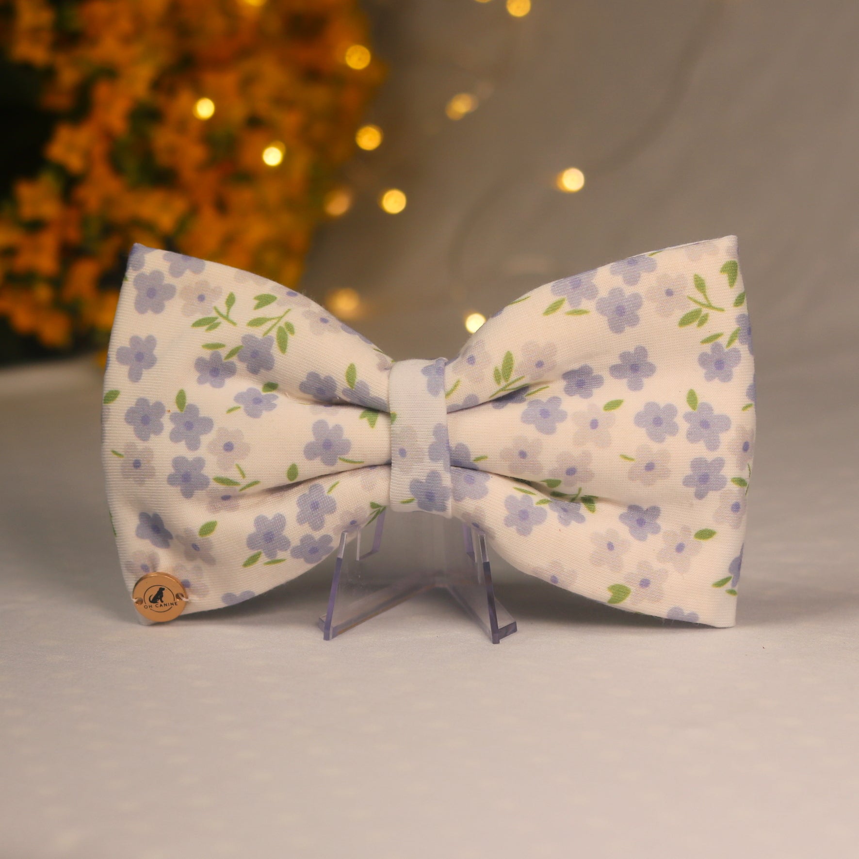 Purple Floral bow tie for pets