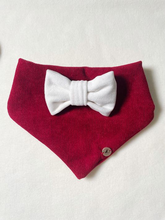 Velvet Noel| Designer Snap on Dog Bandanna