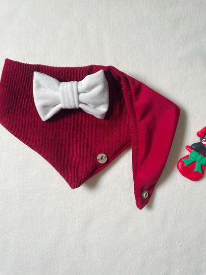 Velvet Noel| Designer Snap on Dog Bandanna