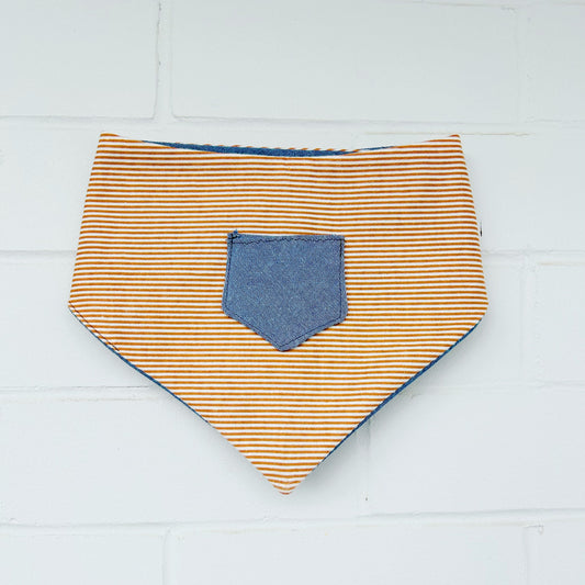Pocket & Stitch Reversible handmade dog Bandana| Designer Dog Bandanna