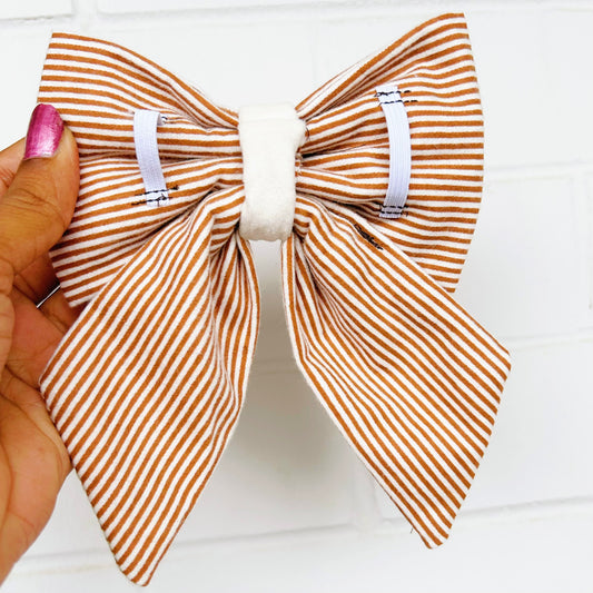 Teddy Stripe Handmade Sailor bow for your pets