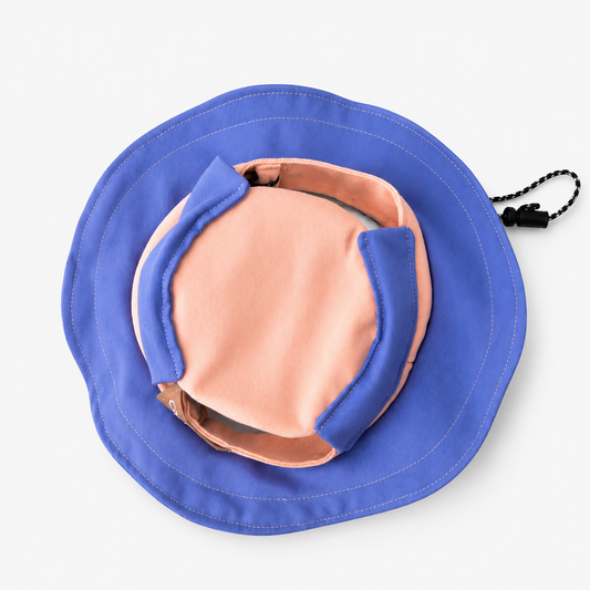 Peach & Periwinkle ColorBlock Bucket Hats for Dogs
