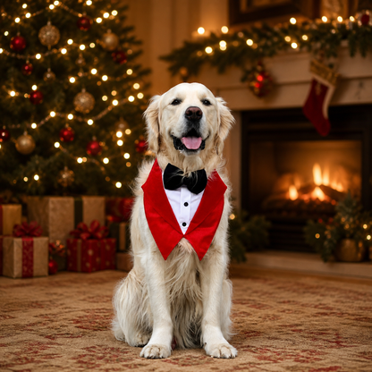 Valentino Red Dog Tuxedo Bandana