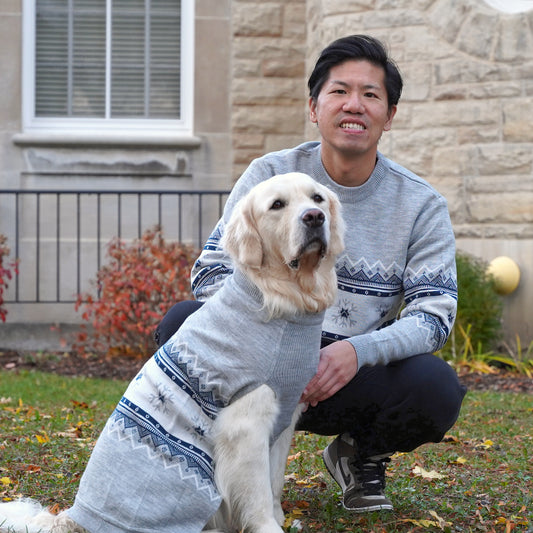Matching Christmas Sweaters for Dog and Human- Polar Paws