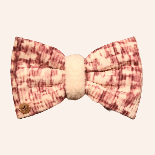 Plush Elegance with Sherpa Bow tie