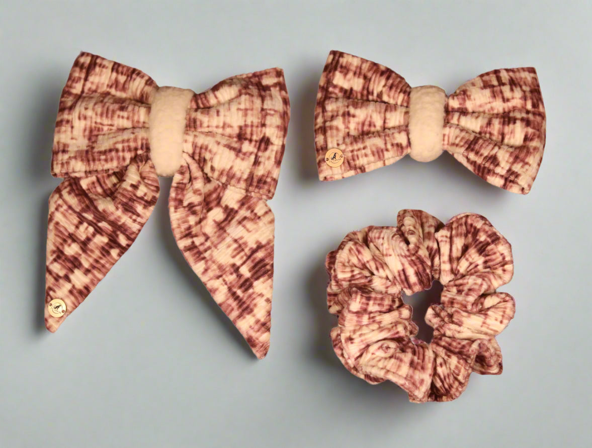 Plush Elegance with Sherpa Bow tie