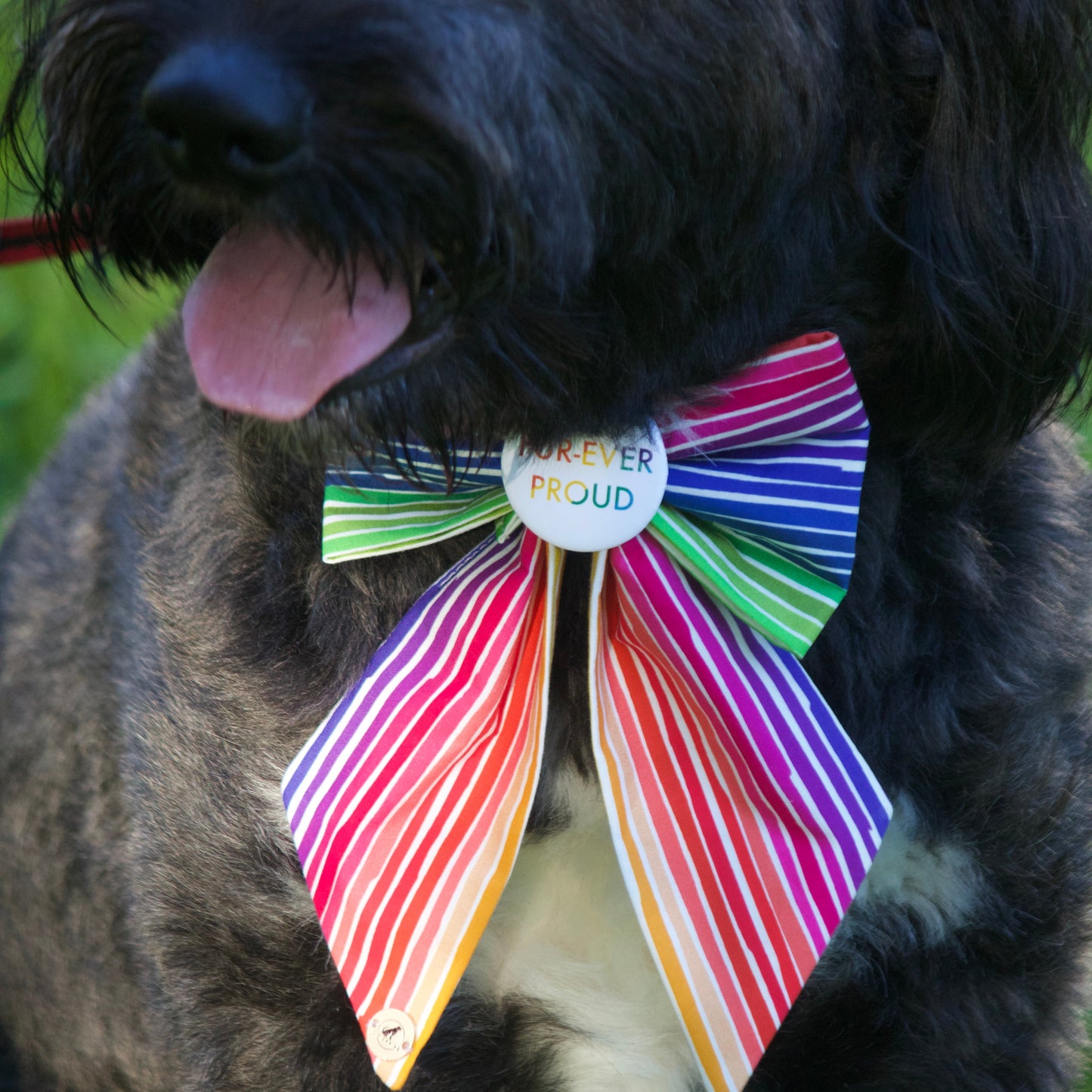 Rainbow Stripes Sailor Bow