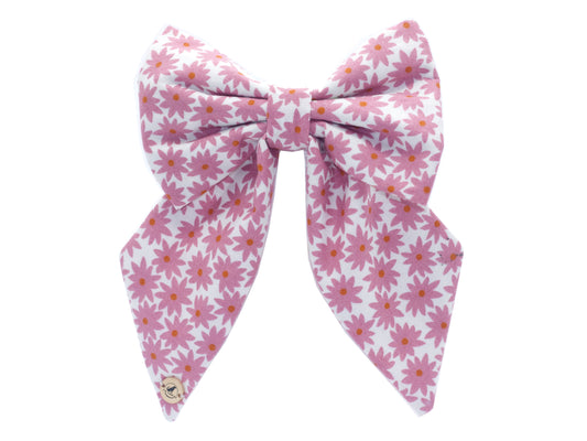 Pink Daisy Sailor Bow