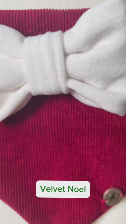 Velvet Noel| Designer Snap on Dog Bandanna